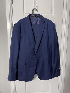 Suits for Men Size LG Navy Blue 3 Pieces M669